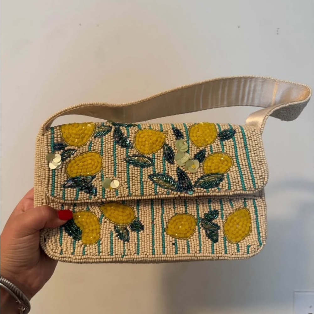 Lemon Beaded Women's Bag